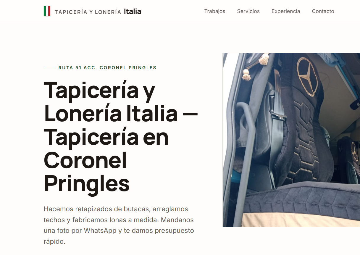 Tapicería y Lonería Italia